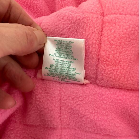 Okie Dokie Snowsuit Pink Fleece Lined Footed With Mittens Size 3-6 Mos. Bunting - Picture 8 of 11